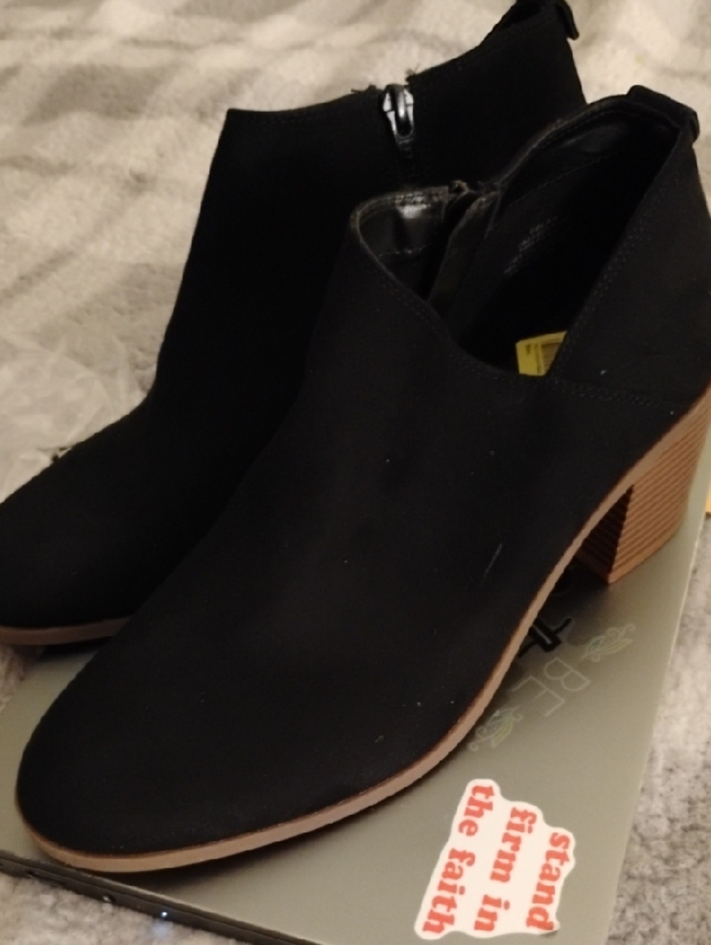 Black Suede Ankle Bootie NEW